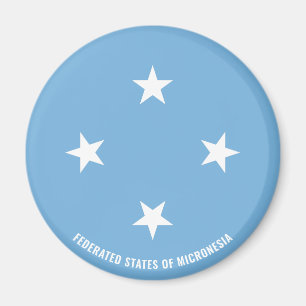 Mikronesia Flag Charming Patriotic Magnet