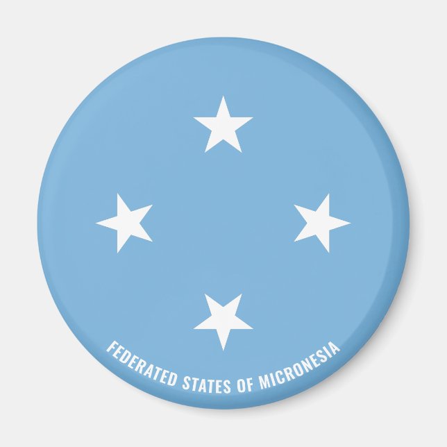 Mikronesia Flag Charming Patriotic Magnet (Vorne)