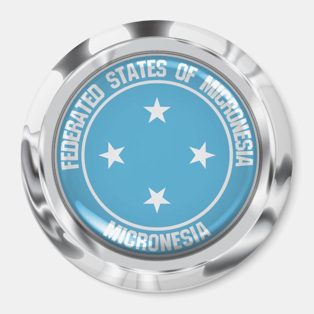 Mikronesia Round Emblem Magnet (Vorne)