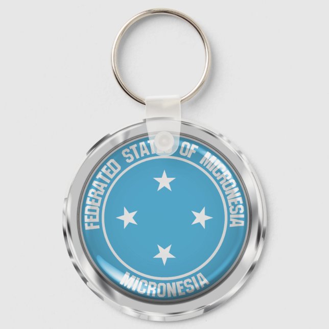 Mikronesia Round Emblem Schlüsselanhänger (Vorderseite)