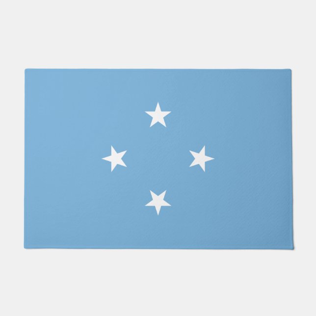 Mikronesische Flagge (Federated Staaten of Microne Fußmatte (Vorderseite)