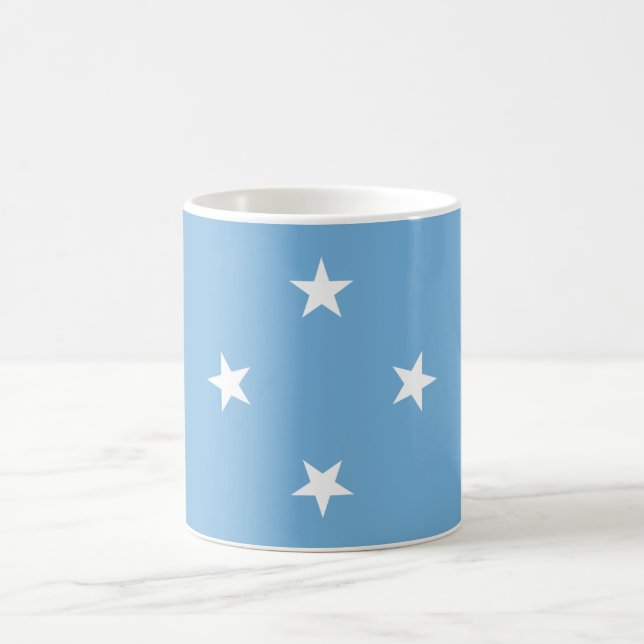 Mikronesische Flagge (Federated Staaten of Microne Kaffeetasse (Mittel)