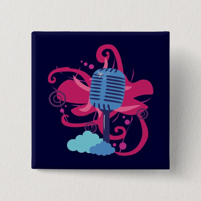Mikrophon-Art-Explosion Button (Vorderseite)