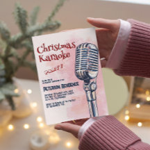 Mikrophon und Pink Weihnachten Karaoke Party