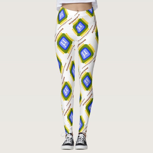 Mikroprozessor - ein Ausdruck menschlichen Potenzi Leggings (Vorderseite)