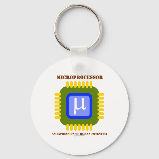 Mikroprozessor - ein Ausdruck menschlichen Potenzi Schlüsselanhänger (Vorderseite)