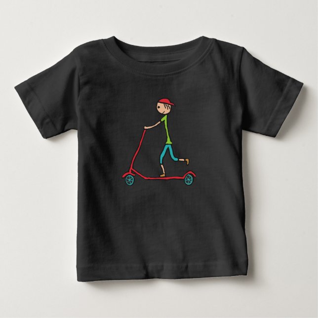 Mikroroller Baby T-shirt (Vorderseite)