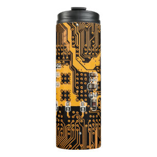 Mikroschema-Textur-Illustrationchip,mikro,hintergr Thermosbecher