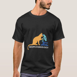 Mikroskop Bacteria Science Microbiology Cat T-Shirt