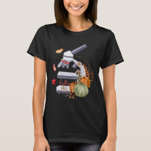 Mikroskop-Blume Pumpkin Mikrobiologie Biologie Tha T-Shirt