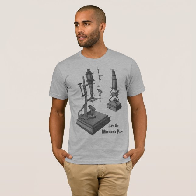 Mikroskop des 18. Jahrhunderts - Antiquitätenwisse T-Shirt (Vorne ganz)