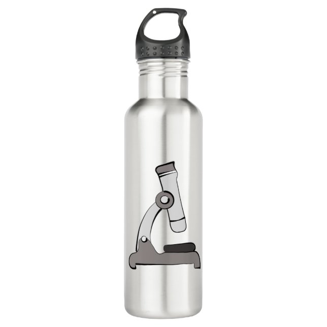 Mikroskop Edelstahlflasche (Vorderseite)