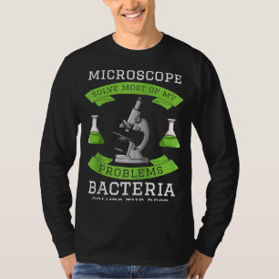 Mikroskop Mikrobiologie Labor Biologie Wissenschaf T-Shirt