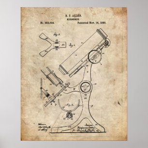 Mikroskop-Patent 1886 Poster