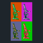 Mikroskop-Pop Art Poster<br><div class="desc">Während unser Wissen über das Universum wächst, finden wir, dass nichts unmöglich ist. Bei String Theory sind Spaß und Wissen in unserer vielfältigen Auswahl an Bekleidung reichlich vorhanden und denken Sie daran, 99% der in meiner Galerie angebotenen Gegenstände können auf Ihren Geschmack angepasst werden!</div>