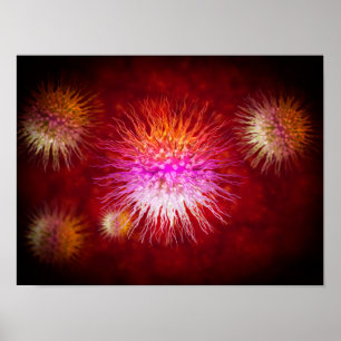 Mikroskopische Ansicht von Dendrimers 1 Poster