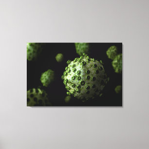 Mikroskopische Ansicht von HIV-Virus 1 Leinwanddruck
