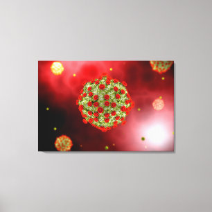 Mikroskopische Ansicht von HIV-Virus 2 Leinwanddruck