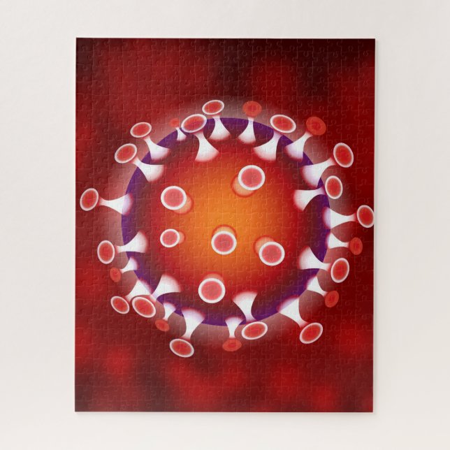 Mikroskopische Covid-Virus-Wissenschaft - Moderne, (Vertikal)