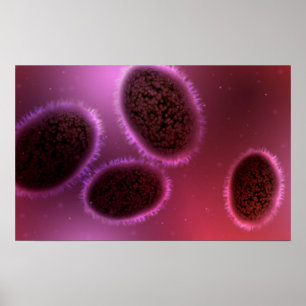 Mikroskopische Darstellung von Samlpox 2 Poster
