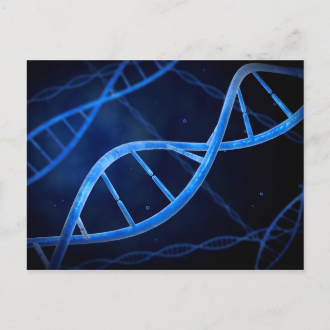 mikroskopische DNA-Sicht Postkarte (Vorderseite)