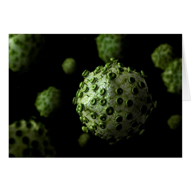 Mikroskopische Sicht auf das HIV-Virus 1 (Vorderseite (Horizontal))