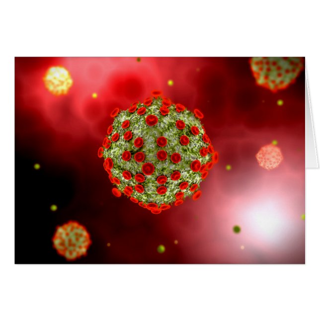 Mikroskopische Sicht auf das HIV-Virus 2 (Vorderseite (Horizontal))