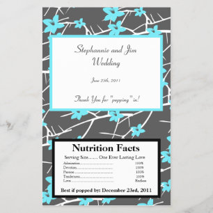 Mikrowellen-Popcorn-Verpackung Blaue Teerosen Ariz Flyer