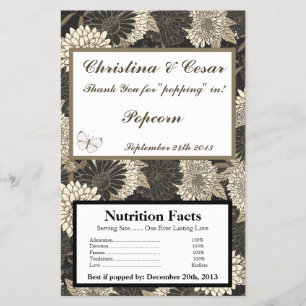 Mikrowellen-Popcorn-Verpackung Schwarz Creme Daisy Flyer