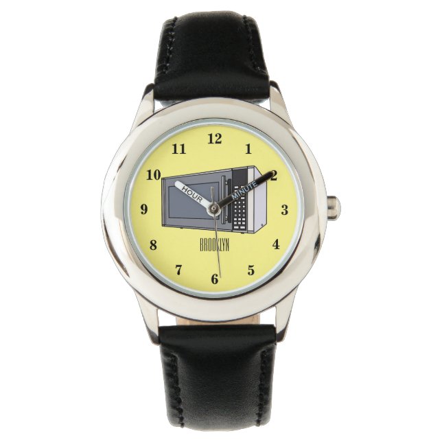 Mikrowellendarstellung Cartoon Armbanduhr (Vorderseite)