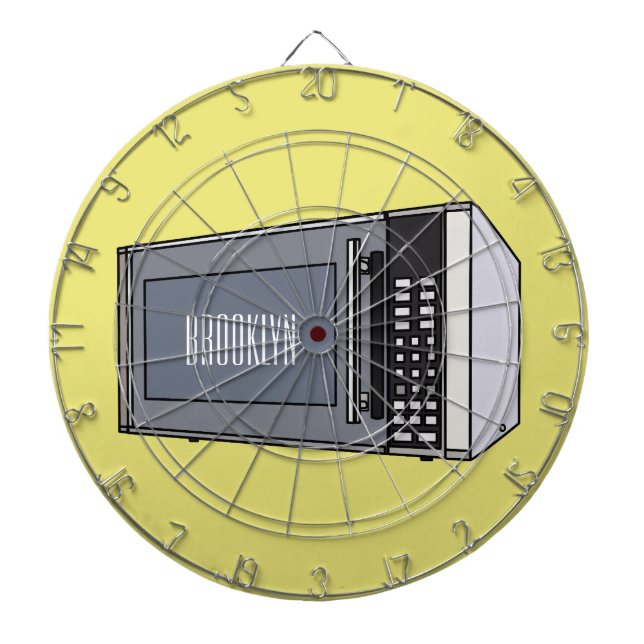 Mikrowellendarstellung Cartoon Dartscheibe (vorne)