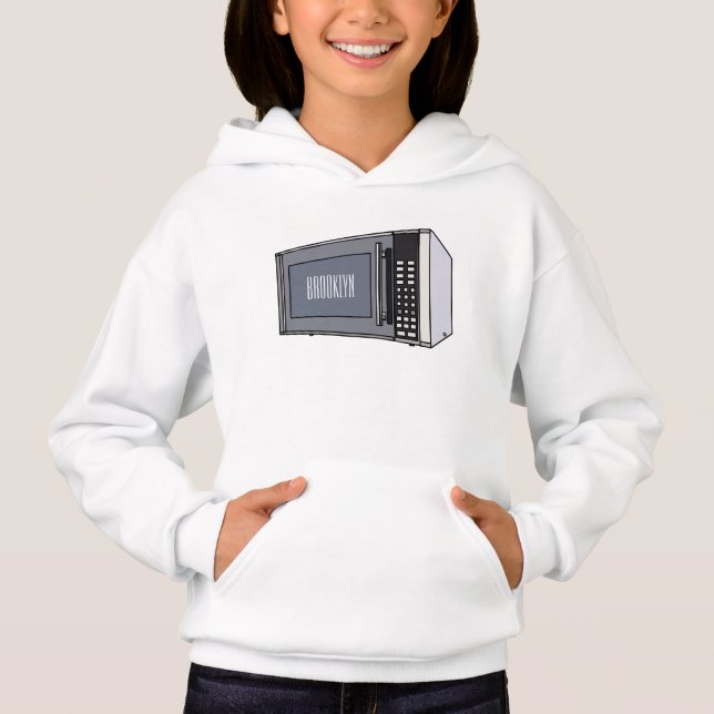 Mikrowellendarstellung Cartoon Hoodie (Vorderseite)