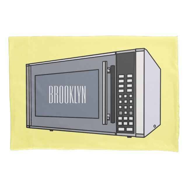 Mikrowellendarstellung Cartoon Kissenbezug (Vorderseite)