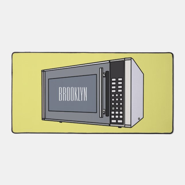 Mikrowellendarstellung Cartoon Schreibtischunterlage (Vorderseite)