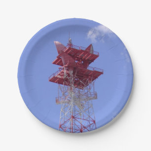 Mikrowellenturm Pappteller