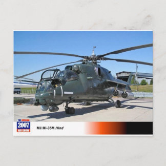 MIL 35 HINTER RUSSISCHEM HELICOPTER POSTKARTE