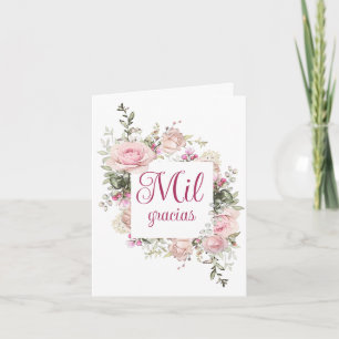 Mil Gracias, Carte de remerciements plié espagnol