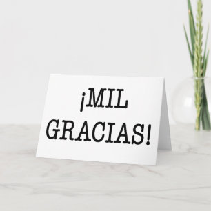 ¡ MIL GRACIAS ! - Carte de voeux de Merci dans