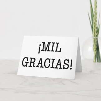 ¡ MIL GRACIAS ! - Carte de voeux de Merci dans