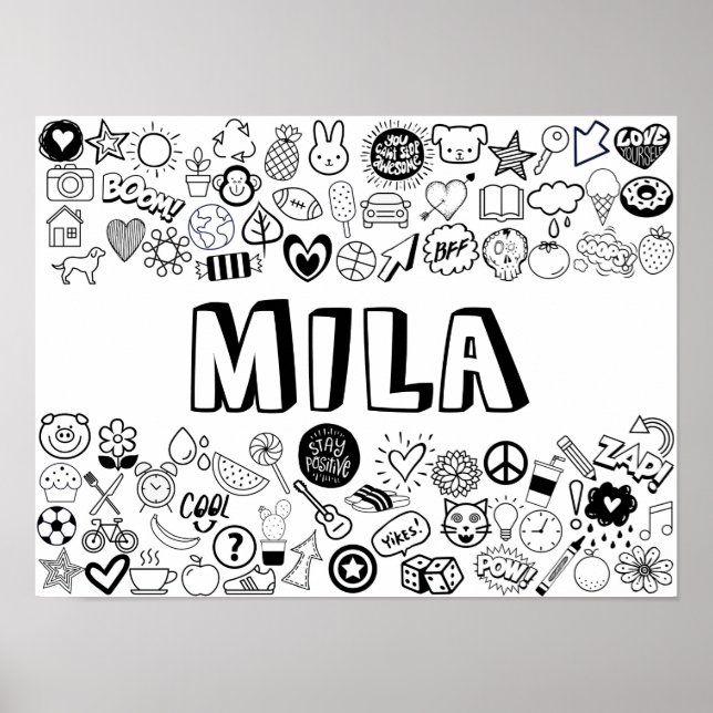"MILA" - Kontur-Design Poster (Vorne)