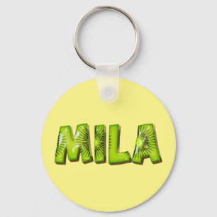 Mila Name Kiwi Design Schlüsselanhänger