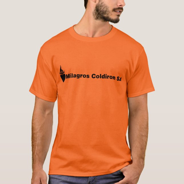 Milagros Coldiron SA (schwarzes Logo) T-Shirt (Vorderseite)