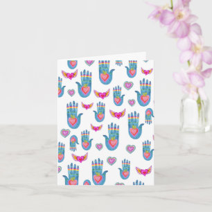 Milagros Flaming Hearts Niedliche Wasserfarben Karte