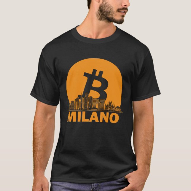 Milan Bitcoin Maximalist Bitcoin Milan Skyline T-Shirt (Vorderseite)
