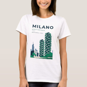 Milan Bosco Verticale T-Shirt de voyage Italie Cad
