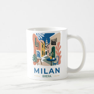 Milan Brera Italien Kunst Reiseposter Kaffeetasse