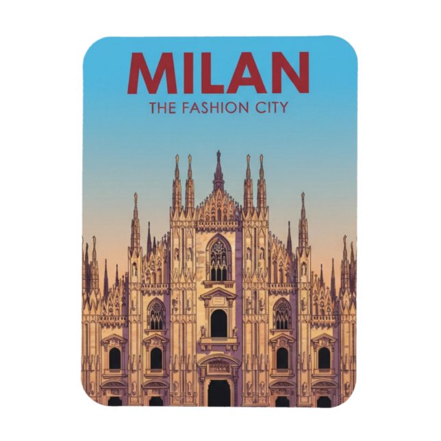 Milan-Dom-Gepäckanhänger Magnet (Vertikal)