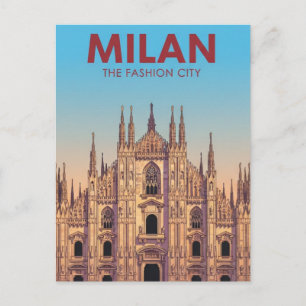 Milan-Dom-Gepäckanhänger Postkarte