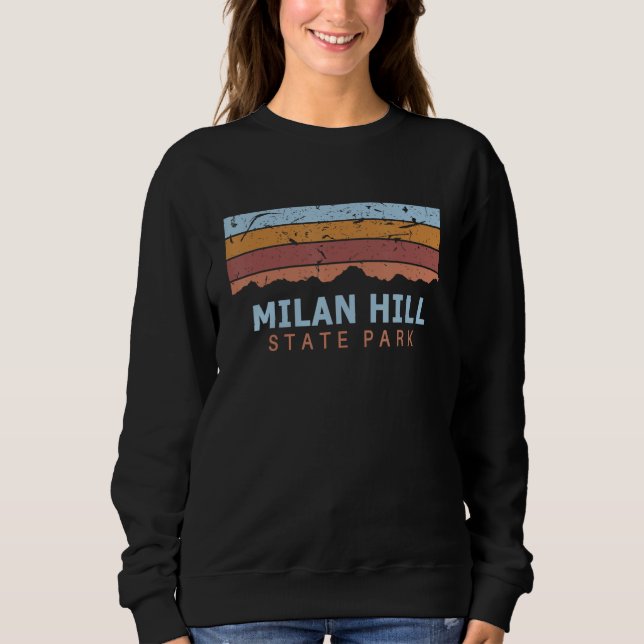 Milan Hill State Park New Hampshire Retro Cool Sweatshirt (Vorderseite)