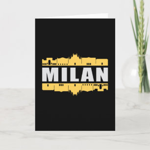 Milan, Italien Stadtbild Skyline Lustiges Geschenk Karte